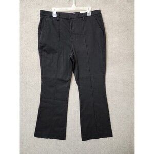 Nine West Pintuck Bootcut Denim Trouser Jeans Womens 18 Black Stretch NEW